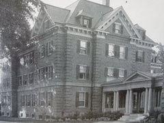 Dormitory, Smith College, Northampton, MA, 1916, Lithograph. Charles A. Rich