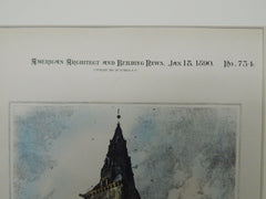 The College Church, St. Andrews University, Fife, Scotland, 1890, Original Plan.