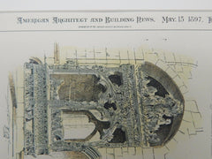 Chancel, St. Mary's Church, Cartmel, Lancashire, England, 1897, Original Plan. E. Eldon Deane.
