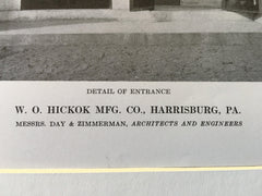 W.O. Hickok Mfg. Co., Harrisburg, PA, 1916, Lithograph. Day & Zimmerman