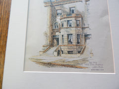 No. 243 West End Ave. New York, NY 1892. Original Plan. Lamb & Rich.