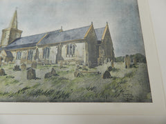 Brading Parish, Isle of Wight, UK 1895. Original Rendition. Hand-colored. B. Bibb.