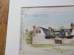 Stable for Julien Le Roy White, Baltimore MD 1892. Original Plan. J.A. & W.T. Wilson.