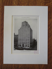 American Building, Cincinnati, OH, 1929, Lithograph. J.G. Steinkamp & Brother