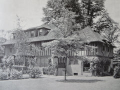 S.W. Linington, Esq. House, Short Hills, NJ, 1911, Lithograph. James Ware & Son