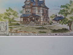 Charles Miller House, Cumminsville, Cincinnati, OH. 1883. Original Plan. E. Anderson.