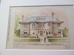 Residence for R. Mc. K. Jones, St. Louis, MO 1892. Original Plan. Eames & Young.