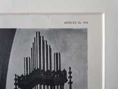 Organ, Second Congregational Church, Lynn, MA, 1911, Litho. Nelson & Van Wagenen