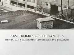 Kent Building, Brooklyn, NY, 1916, Lithograph. Day & Zimmerman