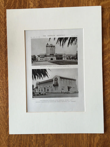 State Hospital, Agnew, CA,1919, Lithograph. George McDougall.