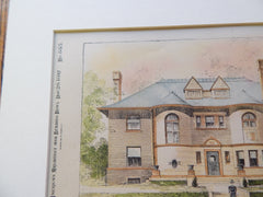 Residence for R. Mc. K. Jones, St. Louis, MO 1892. Original Plan. Eames & Young.