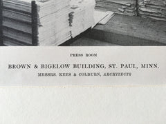 Interior, Brown & Bigelow Building, St. Paul, MN, 1916, Litho. Kees & Colburn