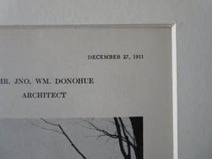 Public Library Indian Orchard Branch, Springfield, MA, 1911, Lithograph. Donohue