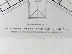 Interior, Glen Ridge Country Club, NJ, 1916, Litho. Davis, McGrath & Kiessling