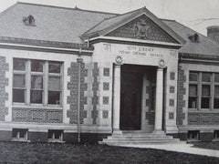 Public Library Indian Orchard Branch, Springfield, MA, 1911, Lithograph. Donohue