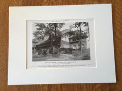 Exterior, House of Leonard T. Beecher, Esq., Birmingham, AL, 1916, Lithograph. W.L. Welton