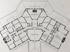 Interior, Glen Ridge Country Club, NJ, 1916, Litho. Davis, McGrath & Kiessling