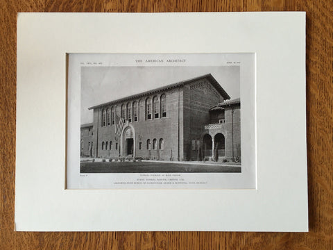 State Normal School, Fresno, CA, 1919, Lithograph. G. McDougall