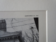Franklin Hall, New Haven, CT, 1911, Lithograph.  Chapman & Frazer