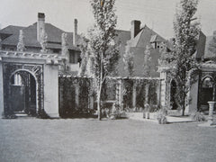 Harold Kountze House, Garden, Denver, CO, 1916, Lithograph. W.E. & A.A. Fisher