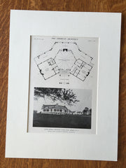 Plan, Glen Ridge Country Club, NJ, 1916, Lithograph. Davis, McGrath & Kiessling