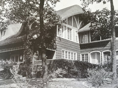 Exterior, House of Leonard T. Beecher, Esq., Birmingham, AL, 1916, Lithograph. W.L. Welton