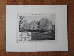 St. Michael's School, Northampton, MA, 1911, Lithograph. J.W. Donohue