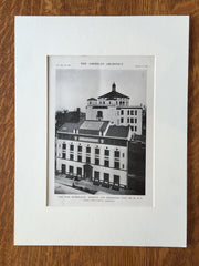 New York Orthopaedic Hospital, E. 59th St., NY, 1916, Lithograph. York & Sawyer