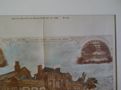 Broughton Baths, Borough of Salford, Manchester, England, 1890, Original Plan. Mangnall & Littlewoods.