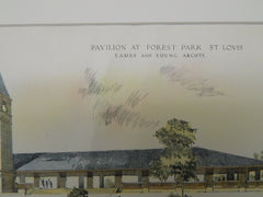 Pavilion at Forest Park, St. Louis, MO, 1897, Original Plan. Eames & Young.