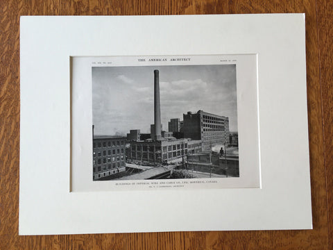 Imperial Wire and Cable Co., Montreal, Canada, 1916, Lithograph. W.J. Carmichael
