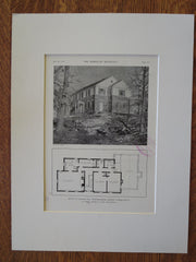 Donald Frothingham House, Darien, CT, La Farge, Warren & Clark, 1929, Lithograph.