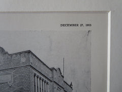 St. Michael's School, Northampton, MA, 1911, Lithograph. J.W. Donohue