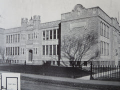 St. Michael's School, Northampton, MA, 1911, Lithograph. J.W. Donohue