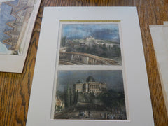 View of the Capital, Washington, DC 1897, Original Plan. Hand-colored.