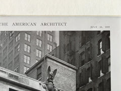 American Trust Bank Building, St. Louis, MO, 1919, Lithograph. T.P. Barnett Co.