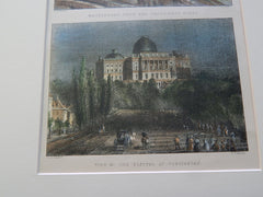 View of the Capital, Washington, DC 1897, Original Plan. Hand-colored.
