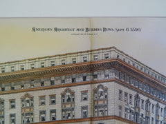 Holland House, 5th Ave & 30th St., New York, NY, 1890, Original Plan. Geo. Dew. Harding & Gooch.