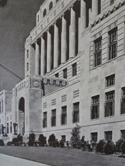 Caddo Parish Court House, Shreveport, LA, 1929, Lithograph. Edward F. Neild