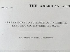 Haverhill Electric Co., Haverhill, MA,1916, Lithograph. James Ball