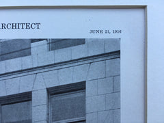 Henry Building, Seattle, WA, Howells & Stokes, 1916, Lithograph.