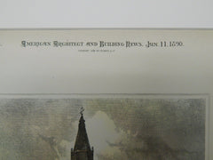 Aberdeen Cathedral, Aberdeen, Scotland, 1890, Original Plan.