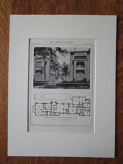 Chelwood Court Apartments, Denver, CO, 1911, Lithograph. W.E. & A.A. Fisher
