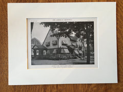 Mrs. James P. Olney House, Rome, NY, 1916, Lithograph. Neson & Van Wagenen