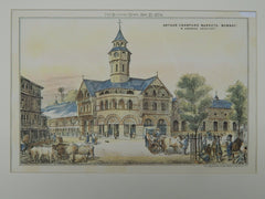 Arthur Crawford Markets, Bombay, India, 1874, Original Plan. W. Emerson.