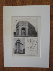 Rochester Savings Bank, Rochester, NY, 1929, Lithograph. McKim, Mead & White