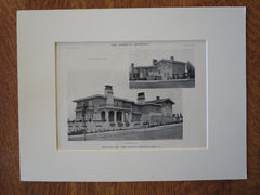 Mrs. James Moffitt House, Piedmont Park, CA, 1911, Lithograph.