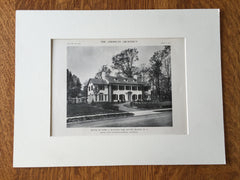 John McElroy House, South Orange, NJ, 1916, Lithograph. Davis/McGrath/Kiessling