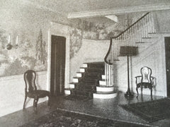 Stair Hall, House of Charles Dannals, Atlanta, GA, Hentz, 1916, Lithograph. Reid & Adler