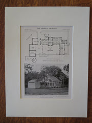 Glenn Stewart Estate, Locust Valley, L.I., NY, 1916, Lithograph. Alfred Hopkins